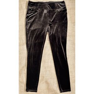 Seven7 Brown Velvet Pull On Legging Pants Size Large Club Festival Goblin Core